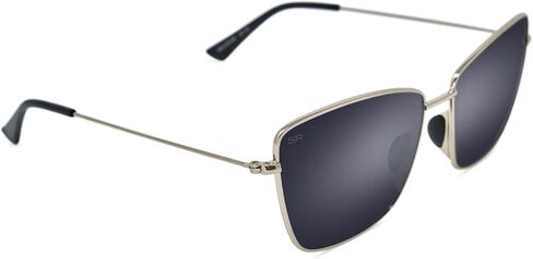 شادي رايز تانجل فري ميلروز | نظارات شمسية معدنية كبيرة الحجم على شكل عين القطة مع عدسات مستقطبة in Kuwait