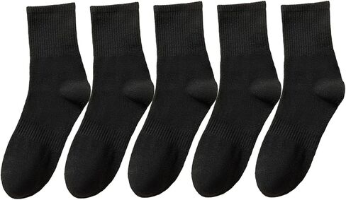 5-Pack Non-Slip Socks with Ribbed Cuff, Sports Socks for Men & Women, All-Season Mid-Calf Socks for Daily Wear in Saudi Arabia