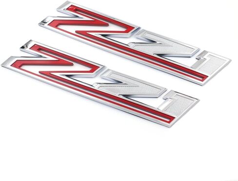 2pCS 2019-2026 Z71 Emblems Side Left & Right Badges Compatible with Silverado Tahoe Suburban 84632695 (Chrome Red) in Saudi Arabia