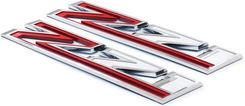 2pCS 2019-2026 Z71 Emblems Side Left & Right Badges Compatible with Silverado Tahoe Suburban 84632695 (Chrome Red) in Saudi Arabia