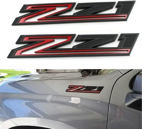 2pCS 2019-2026 Z71 Emblems Side Left & Right Badges Compatible with Silverado Tahoe Suburban 84632695 (Chrome Red) in Saudi Arabia