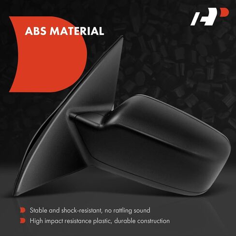 A-Premium Driver Side Power Door Mirror - Compatible with Ford Fusion & Mercury Milan, 2006-2010 - Heated, Non-Folding, Black Outside Rear View Mirror w/Puddle Light - Replace# 6E5Z17683B in Saudi Arabia