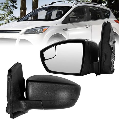 Passenger Side Mirror Compatible with 2013-2016 Escape with Power Adjustment Black Side View Mirror Replacement CJ54-17682-BA 3Pins in Saudi Arabia