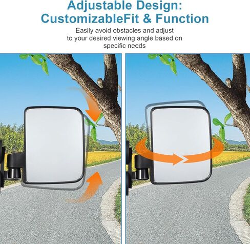 2PCS Universal Magnetic Mirrors for Tractor, 6.9" × 4.11" Magnetic Tractor Side Mirrors for Forklifts, Trucks, Lawn Mowers, Farm Equipment in Saudi Arabia