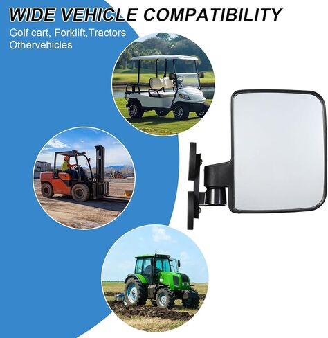 2PCS Universal Magnetic Mirrors for Tractor, 6.9" × 4.11" Magnetic Tractor Side Mirrors for Forklifts, Trucks, Lawn Mowers, Farm Equipment in Saudi Arabia