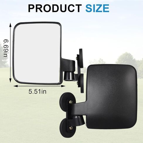 2PCS Universal Magnetic Mirrors for Tractor, 6.9" × 4.11" Magnetic Tractor Side Mirrors for Forklifts, Trucks, Lawn Mowers, Farm Equipment in Saudi Arabia