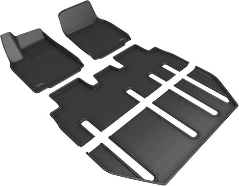 3D MAXpider Custom Fit Kagu Floor Mat (Black) Compatible with Tesla Model X 7-Seat 2022-2026 - Full Set in Saudi Arabia