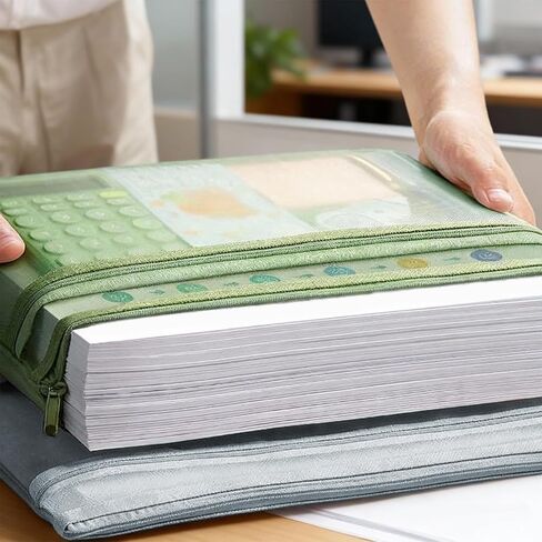 4 عبوات من أكياس شبكية بسحاب مع مقابض، حقيبة مستندات من النايلون بطبقة مزدوجة شفافة، حقيبة تخزين لمستلزمات المكتب المنزلي (A4) in Kuwait