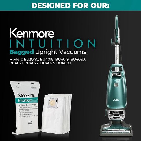 Kenmore IB600 HEPA Replacement Intuition Upright Vacuum Cleaner Bags for BU4022, BU4020, BU4018, BU4050, BU3040,White in Kuwait