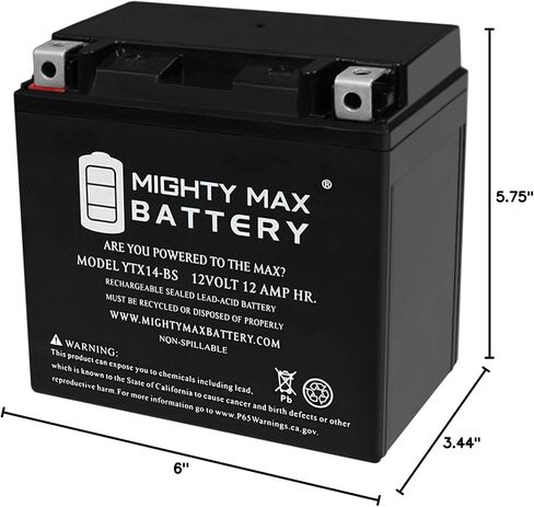 Mighty Max Battery YTX14-BS Replacement Battery for Motocross YTX14-BS in Saudi Arabia