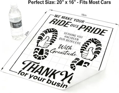 100 قطعة من سجادات أرضية السيارة الورقية للاستعمال مرة واحدة مقاس 16 × 20 بوصة لتفصيل السيارات وإصلاحها وغسلها - حماية داخلية للمركبة باللون الأبيض in Kuwait