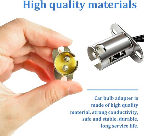 2PCS Car Light Bulb Socket, BA15D LED Light Bulb Snap-in Vehicle Light Bulb Base Adapter with Wire Connector, Auto Turn Signal Brake Lamp Socket, Universal for SUV RV Truck in Kuwait