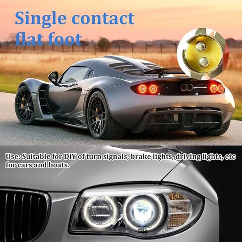 2PCS Car Light Bulb Socket, BA15D LED Light Bulb Snap-in Vehicle Light Bulb Base Adapter with Wire Connector, Auto Turn Signal Brake Lamp Socket, Universal for SUV RV Truck in Kuwait