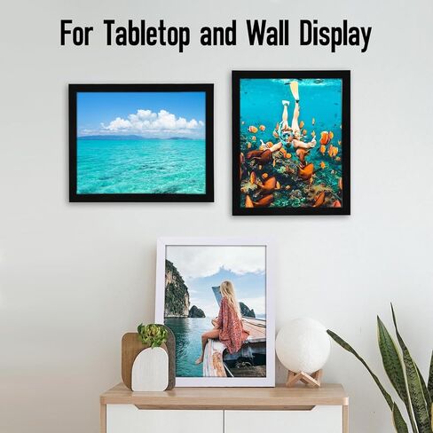 6x8 Picture Frame,Photo Frames with Plexiglass,Picture Frame Set for Wall Gallery,Wall Mounting or Tabletop Display,Black,5 Pack in Kuwait