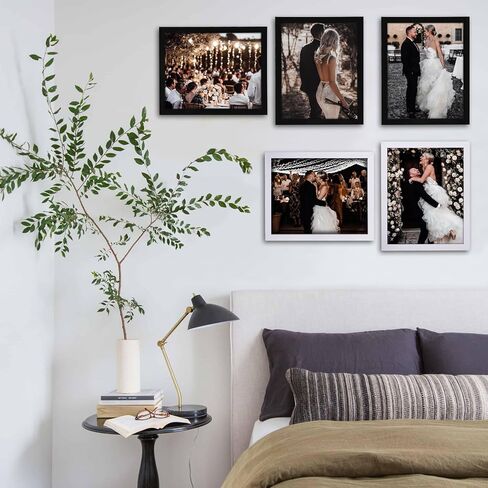 6x8 Picture Frame,Photo Frames with Plexiglass,Picture Frame Set for Wall Gallery,Wall Mounting or Tabletop Display,Black,5 Pack in Kuwait