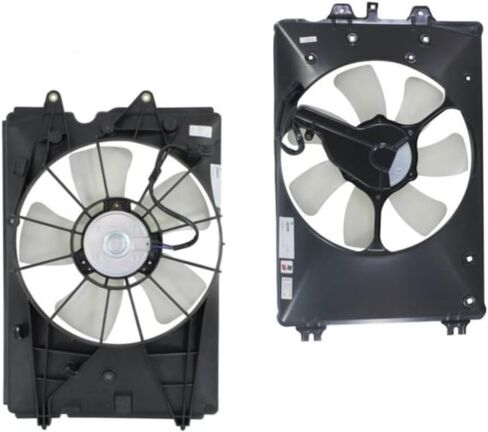 KarParts360 لسيارة Honda Pilot 2009-2015 مراوح التبريد للسائق وجانب الركاب | زوج | الرادياتير ومروحة مكثف مكيف الهواء | تصميم بمروحة واحدة | الدفع الرباعي | لـ HO3115149، HO3020101 | 19030RN0A51-PFM، 38616RN0A71 in Saudi Arabia