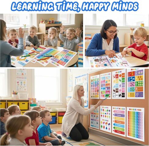 مخططات الضرب UNCLE WU للأطفال - مخطط جدول الوقت - ملصقات الرسوم البيانية التعليمية للمعلم والطلاب - ملصق مغلف مقاس 18 × 24 بوصة in Kuwait