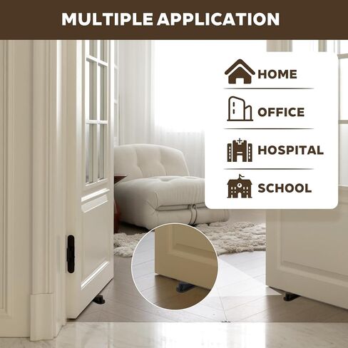 36 قطعة من سدادات الأبواب المطاطية السائبة، سدادات أبواب سوداء لأسفل الأبواب مقاس 4.1 × 1.6 × 1 بوصة، حاجز باب إسفين قوي قابل للتكديس للأرضيات الخشبية والسجاد والخرسانة والبلاط والأبواب شديدة التحمل in Kuwait