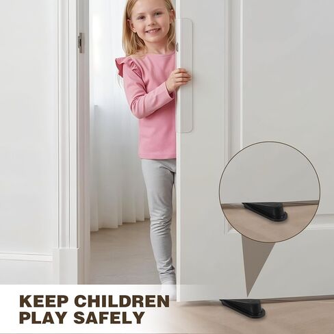 36 قطعة من سدادات الأبواب المطاطية السائبة، سدادات أبواب سوداء لأسفل الأبواب مقاس 4.1 × 1.6 × 1 بوصة، حاجز باب إسفين قوي قابل للتكديس للأرضيات الخشبية والسجاد والخرسانة والبلاط والأبواب شديدة التحمل in Kuwait