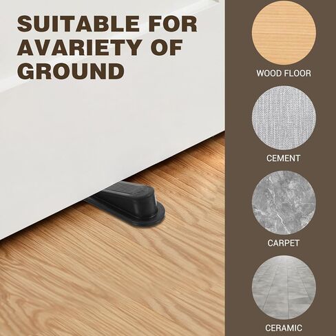 36 قطعة من سدادات الأبواب المطاطية السائبة، سدادات أبواب سوداء لأسفل الأبواب مقاس 4.1 × 1.6 × 1 بوصة، حاجز باب إسفين قوي قابل للتكديس للأرضيات الخشبية والسجاد والخرسانة والبلاط والأبواب شديدة التحمل in Kuwait