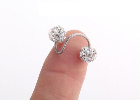Women’s Claw Earrings Sparkly 6mm Crystal Fashion Earring 925 Sterling Silver Tragus Cartilage Ears Jewelry in Saudi Arabia
