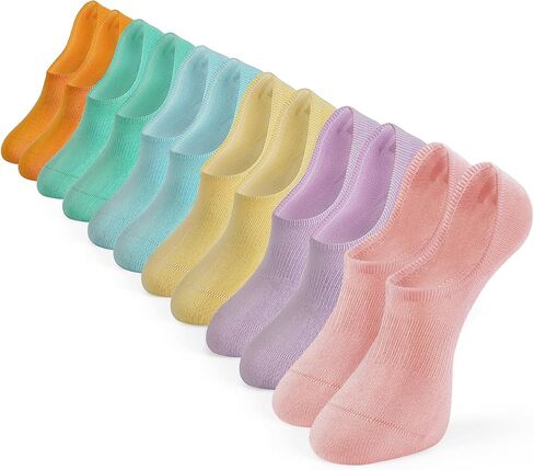 Breslatte 6pairs لا يوجد جوارب إظهار للرجال للرجال غير المنقوشين الجوارب غير المرئية للنساء الرياضة اليومية in Kuwait