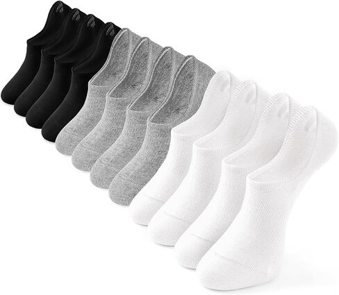 Breslatte 6pairs لا يوجد جوارب إظهار للرجال للرجال غير المنقوشين الجوارب غير المرئية للنساء الرياضة اليومية in Kuwait