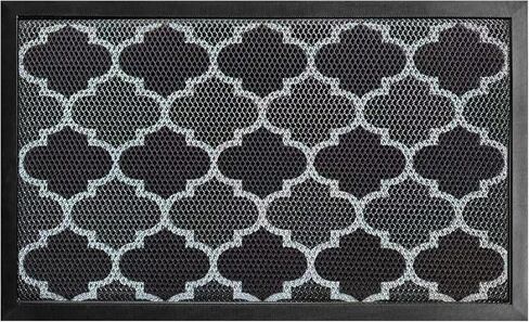 Indoor Outdoor Door Mat with Pattern Design, Non Slip Waterproof Entry Rug Low Profile Dirt Trapper Welcome Mat, Easy to Clean Quick Dry Durable Front Door Mat for Home Porch Patio in Saudi Arabia