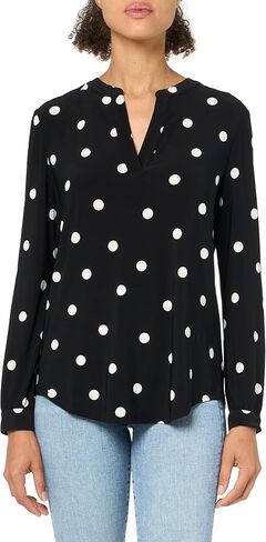 Anne Klein Women's Anne Klein Women's Long Sleeve Polka Dot Top in Saudi Arabia