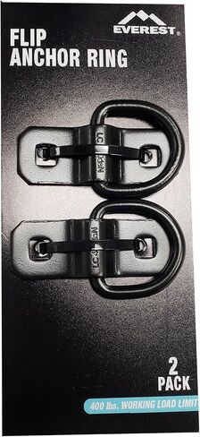 Everest Black Flip Anchor 2 Pack D Rings Tie Down Anchors Hooks Tie Down D Rings Trailer Anchor Lashing Rings for RV SUV Car Boats Motorcycles Surface Cargo Trailers Vans Trucks Mount in Saudi Arabia