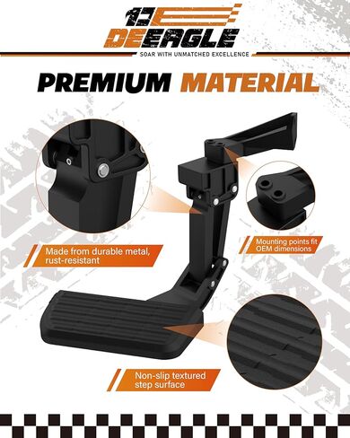 DEEAGLE Bed Step for Toyota Tacoma 2012 2013 2014 2015 2016 2017 2018 2019 2020 2021 2022 2023, Upgraded Aluminum Truck Tailgate Bed Step Retractable Bumper Foldable Pickup Truck Bedstep # PT392-35100 in Kuwait