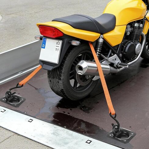 4 Pack Recessed D Ring Tie Down Anchors Heavy Duty, 6,000 lb Break Strength, Trailer Floor Tie Downs and Anchor for Trailer, Truck, Van, Cargo Management, Black in Kuwait