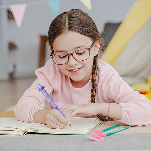 أقلام جل توربين دوارة 5 قطع، أقلام حبر سوداء لتخفيف التوتر 0.5 مم، قلم حبر جاف سريع الجفاف ذو نقطة دقيقة ناعمة، لتدوين الملاحظات اليومية واللوازم المدرسية المكتبية in Kuwait