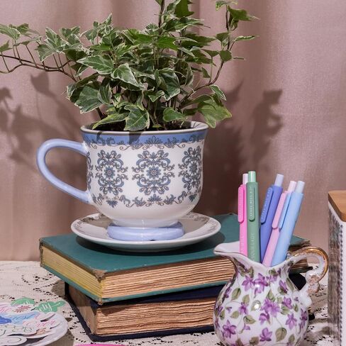 Steel Mill & Co Pastel Gel Pen Set, Cute Journaling Pens for Book Lovers, Librarians, and Romance Readers, Bookish Writing Pens (Book Club Tea Party) in Saudi Arabia