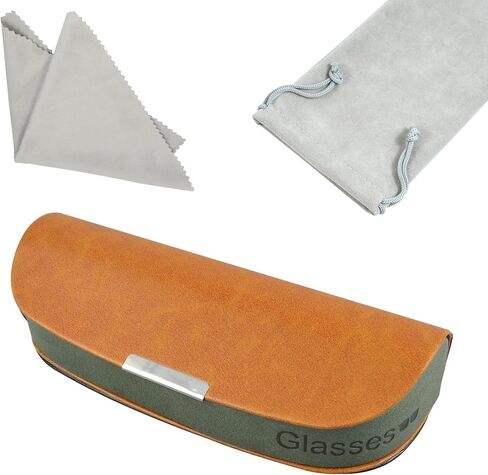 Glasses Case hard shell,3-in-1 Travel Sunglasses Case & Eyeglass Case with Cleaning Cloth & Storage Pouch in Saudi Arabia