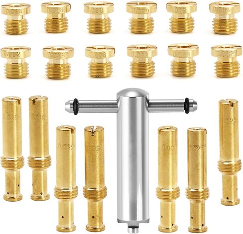 19 Pieces Jet Assortment Kit with Main Jet Tool for Carburetor Replacement Parts for S&S Cycle Super B E G Carbs Carburetors in Kuwait