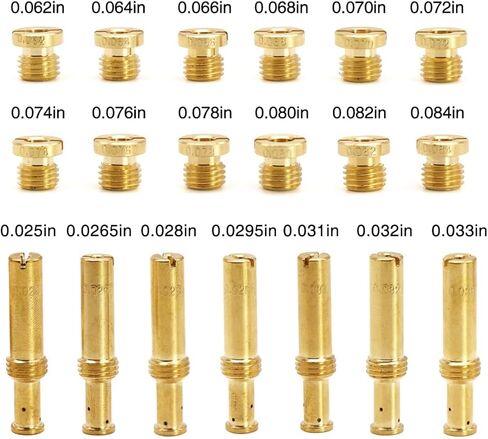 19 Pieces Jet Assortment Kit with Main Jet Tool for Carburetor Replacement Parts for S&S Cycle Super B E G Carbs Carburetors in Kuwait