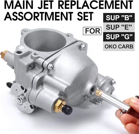 19 Pieces Jet Assortment Kit with Main Jet Tool for Carburetor Replacement Parts for S&S Cycle Super B E G Carbs Carburetors in Kuwait