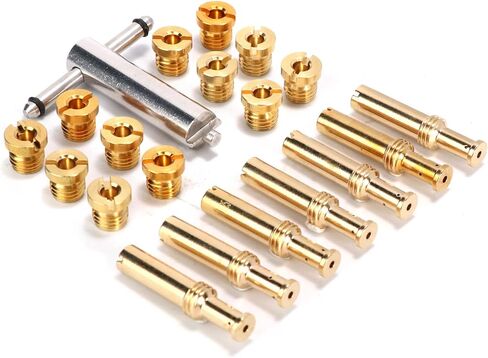 19 Pieces Jet Assortment Kit with Main Jet Tool for Carburetor Replacement Parts for S&S Cycle Super B E G Carbs Carburetors in Kuwait