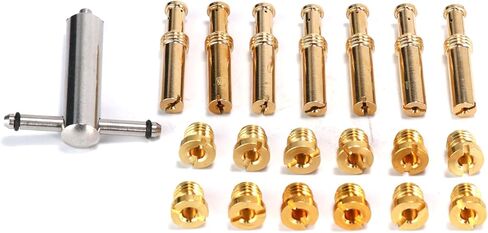 19 Pieces Jet Assortment Kit with Main Jet Tool for Carburetor Replacement Parts for S&S Cycle Super B E G Carbs Carburetors in Kuwait
