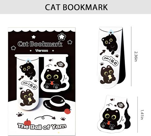 Black Cute Cat Stationery Set Cat School Supplies Including Gel Pens,Mechanical Pencils,Eraser,Notebook,Stickers etc Kawaii Birthday Christmas Gifts Classroom Rewards in Kuwait