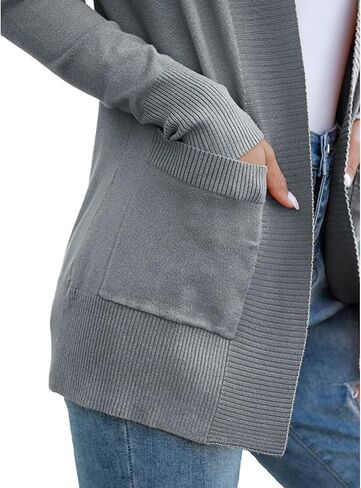 Women's Cardigans with Pockets Casual Lightweight Open Front Cardigan Sweaters for Women in Saudi Arabia