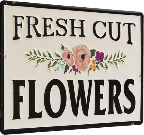 ديكور جداري على شكل زهور مقطوعة حديثًا، مقاس 15.7 × 11.8 بوصة، فن جداري من الزهور المعدنية، سوق الزهور في الهواء الطلق، سياج حديقة، فناء، ديكورات الشرفة للمنزل in Kuwait