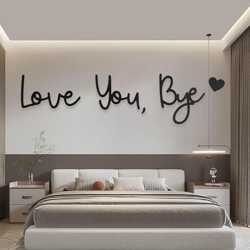Love You Bye Sign Above Door, Wooden Wall Art Home Decor, Express Love & Warmth, Romantic Gift for Family, Lovers, or Valentine’s Day Decorations for Entryway, Hallway, or Living Room in Saudi Arabia