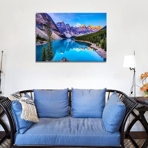 DZL Art S73269 الجبل والبحيرة الطبيعة المناظر الطبيعية جدار الفن ديكور جدار المنزل مجموعة صورة فنية للمنزل غرفة نوم المنزل غرفة المعيشة ديكور المطبخ مكتب جدار ديكور in Kuwait