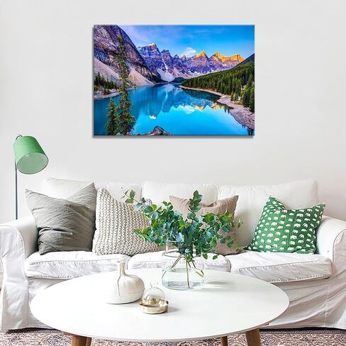 DZL Art S73269 الجبل والبحيرة الطبيعة المناظر الطبيعية جدار الفن ديكور جدار المنزل مجموعة صورة فنية للمنزل غرفة نوم المنزل غرفة المعيشة ديكور المطبخ مكتب جدار ديكور in Kuwait