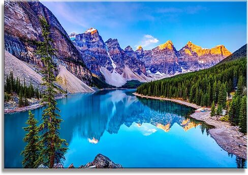 DZL Art S73269 الجبل والبحيرة الطبيعة المناظر الطبيعية جدار الفن ديكور جدار المنزل مجموعة صورة فنية للمنزل غرفة نوم المنزل غرفة المعيشة ديكور المطبخ مكتب جدار ديكور in Kuwait