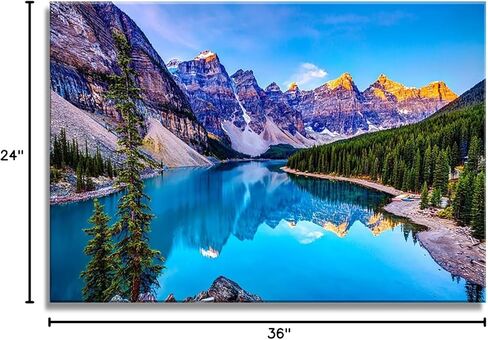 DZL Art S73269 الجبل والبحيرة الطبيعة المناظر الطبيعية جدار الفن ديكور جدار المنزل مجموعة صورة فنية للمنزل غرفة نوم المنزل غرفة المعيشة ديكور المطبخ مكتب جدار ديكور in Kuwait