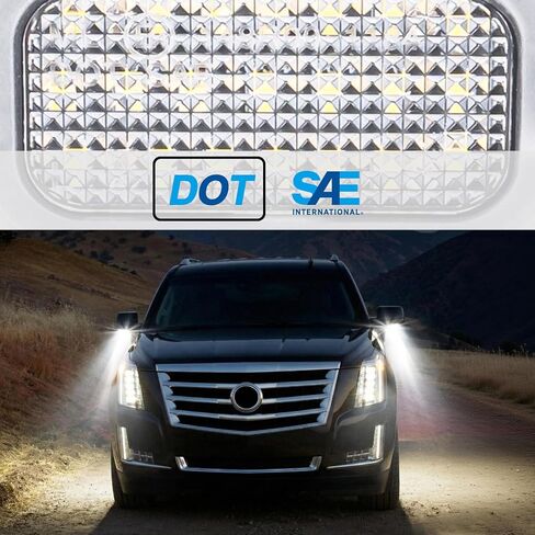 Under Mirror Lights Fits for 2007-2014 Chevy Tahoe Suburban, GMC Yukon, Avalanche, Escalade LED Mirror Puddle Lamp Fits for 2009-2013 Silverado Sierra 2500HD/3500HD (White Light for 2007-2014) in Kuwait
