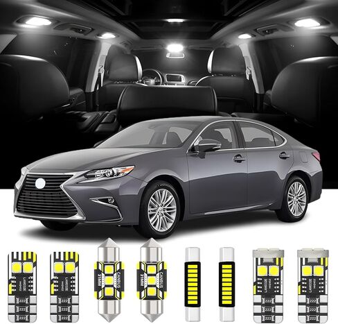 AENVTOL 13 قطعة مصابيح LED داخلية بديلة لسيارة Lexus ES350 ES300h 2013-2018 لمبة LED داخلية بيضاء مع أداة تثبيت in Saudi Arabia